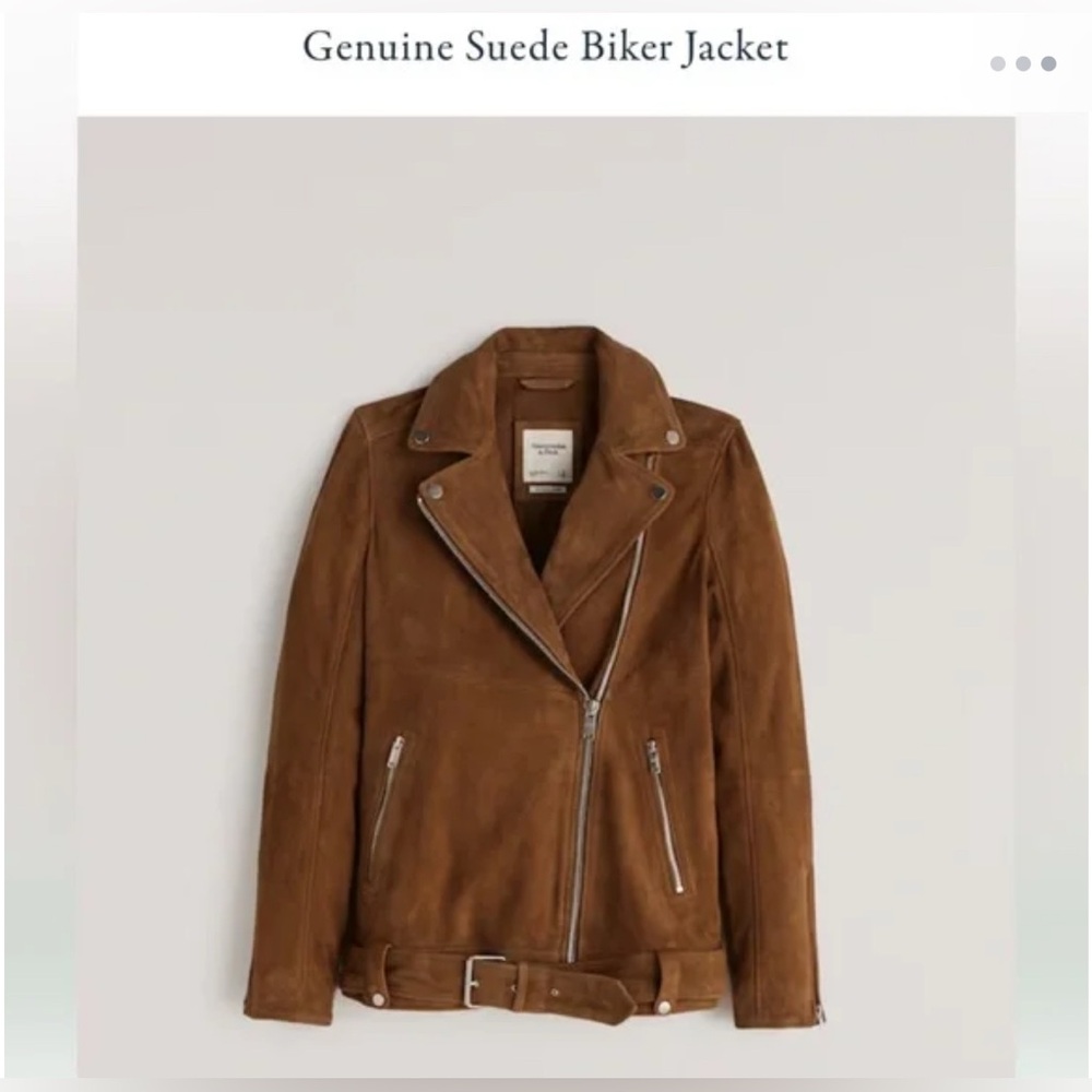 NWOT Abercrombie & Fitch GENUINE Brown Suede Jacket